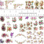 Dollhouse Miniature Shabby Chic Decals 1 12 Scale Floral Flowers Roses