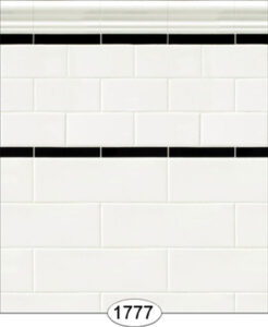 Dollhouse Miniature Subway Tile White Wallpaper Doll House Wallpaper