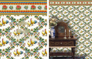 Dollhouse Miniature Wallpaper Provence Scale One Inch Etsy Doll