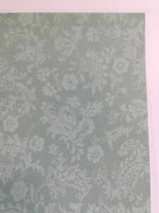 Dollhouse Miniature Wallpaper Sage Green Damask Etsy