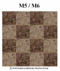 DOLLHOUSE MINIATURES FLOORING MINIATURE DOLLHOUSE FLOOR TILES ONE INCH