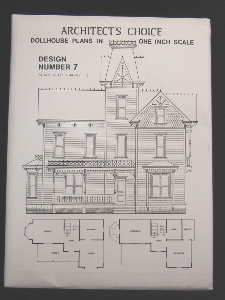 Dollhouse Plans Design 7 Architect s Choice 1 12 Scale Victorian Queen 