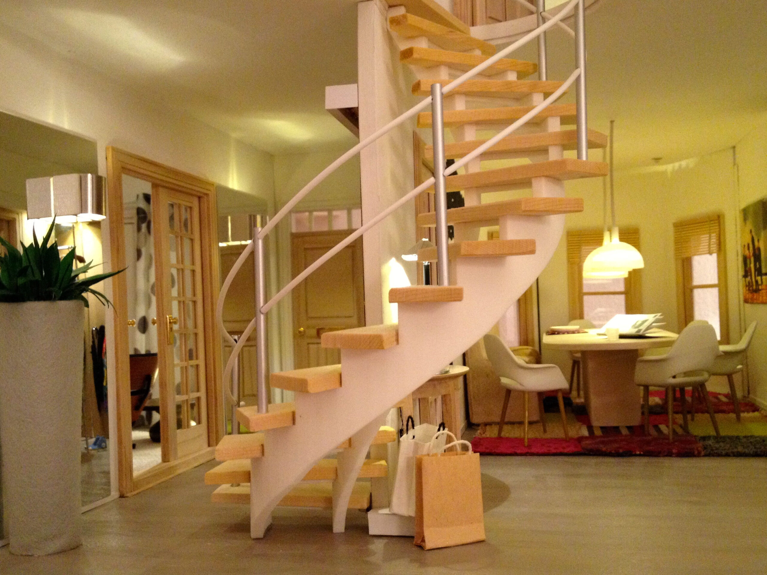 Dollhouse Spiral Staircase Completed Base Was A 3d Print Which I 