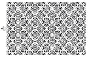 Dollhouse Wallpaper 1 12 Scale Modern Black White Damask Etsy