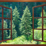 Dollhouse Window Sticker Self Adhesive Forest Window View Etsy