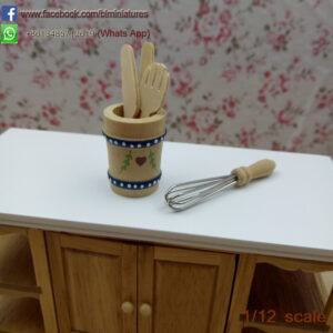 Dolls House Miniature Kitchen Tool Set Dollhouse Wooden Cooking Tool