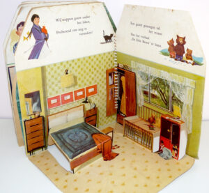 Dutch Pop up Dollhouse Book From The 1950s Bedroom Pop Up Book