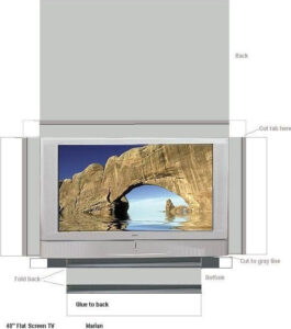 Flat Screen Television Paper Doll House Doll Furniture Diy Doll