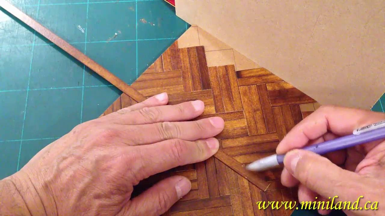 Flooring Tutorial Dollhouse Miniature 1 12 Scale Hard Floor 