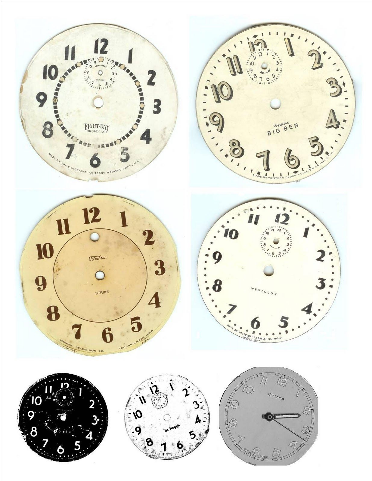 Four Corners Design Time To Celebrate Printable Clock Clock 