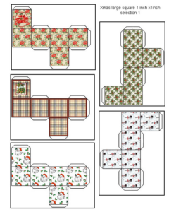 Free Dollhouse Printable Miniature Square Gift Boxes Dollhouse Gift