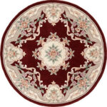 French Style Victorian Round Dollhouse Rug 5
