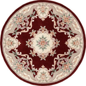 French Style Victorian Round Dollhouse Rug 5