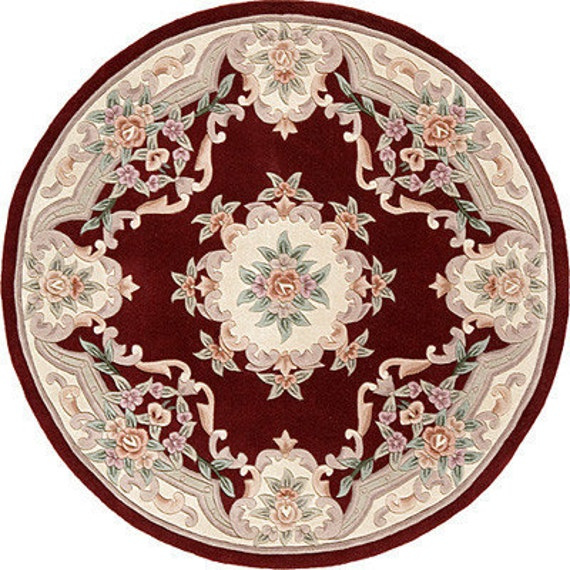 French Style Victorian Round Dollhouse Rug 5