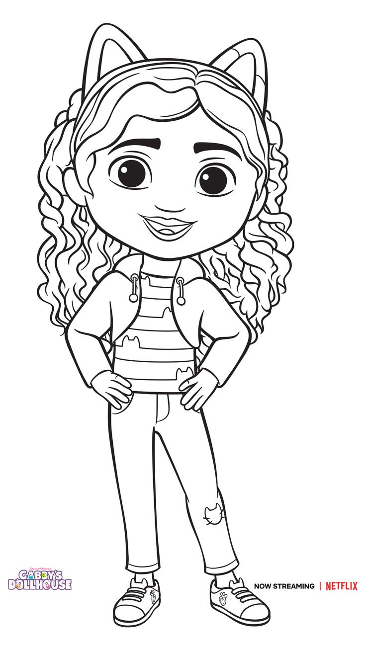 Gabby Coloring Page GABBY S DOLLHOUSE Cat Themed Birthday Party 