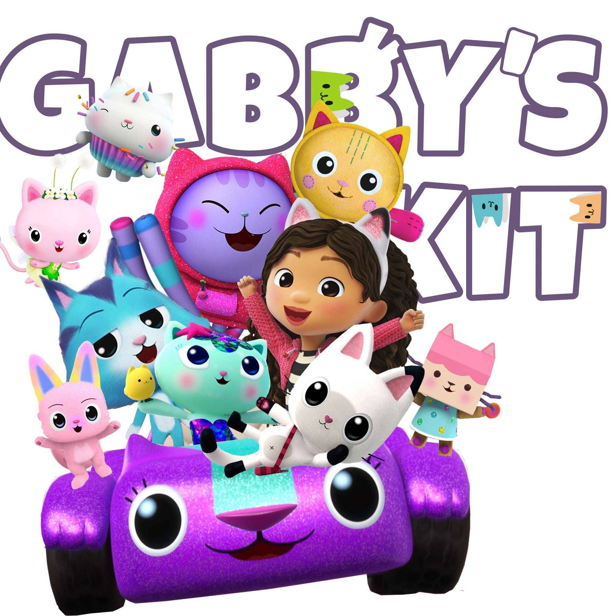Gabby Dollhouse Printable KIT Kit Editable Imprimible HD Etsy