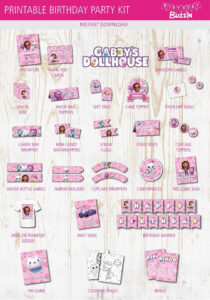 Gabby s Dollhouse Birthday Party Printable Kit Birthday Buzzin
