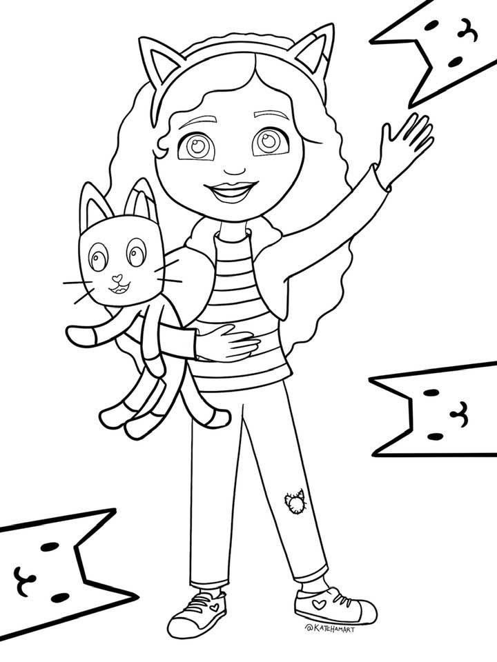 Gabby Dollhouse Coloring Book