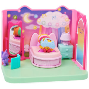 Gabby s Dollhouse Sweet Dreams Bedroom With Pillow Cat Figure