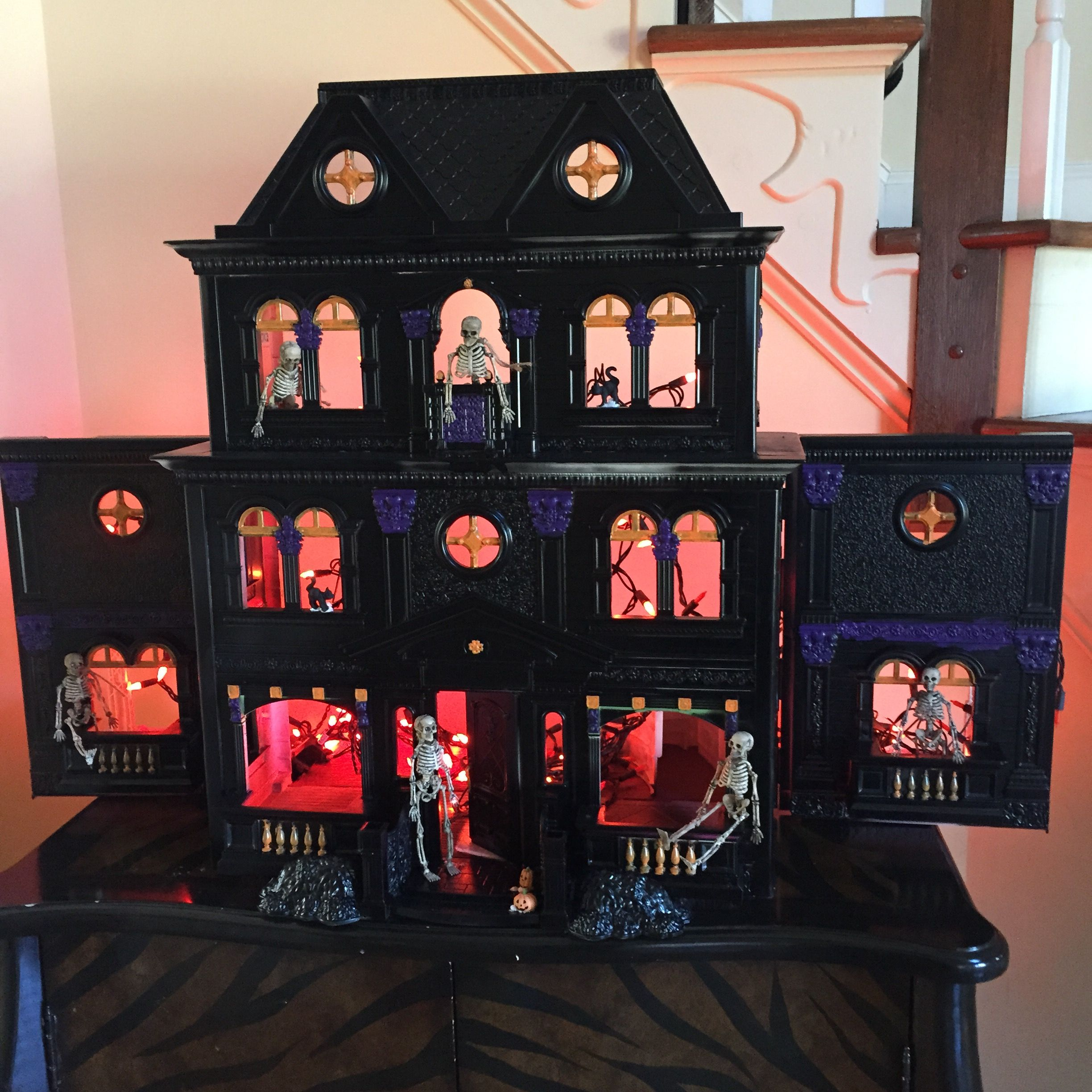 Getting My Halloween On With This Doll House I Painted Like A Haunted 