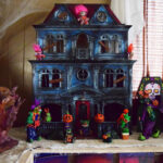 Halloween Rehash Doll House Converted To Haunted Mansion Dollhouse