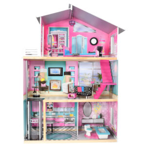 Imaginarium Modern Luxury Dollhouse With 11 Pieces Of Furniture