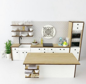 International Modern Miniature 1 12 Scale Kitchen Etsy Dollhouse