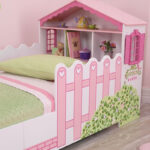 KidKraft Dollhouse Toddler Bed With Storage Space Wood Girl