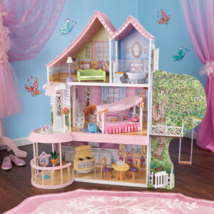 KidKraft Fancy Nancy Children Dollhouse With 14 Accessories 25002