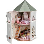 Kits Love Castle DIY Wood Dollhouse Miniature With Light And Furniture