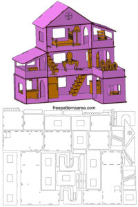 Laser Cut DollHouse Template Free Cut Files FreePatternsArea