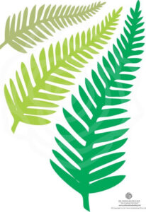 Leaves Fern Set Smooth 38 SVG Template Digital Download SVG File