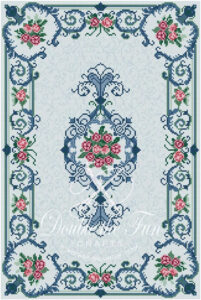 Leila Digital Petitpoint Dollhouse Rug Pattern Etsy Dollhouse Rug