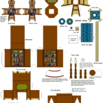 Library Png 1498 1939 Paper Models Doll House Paper Furniture