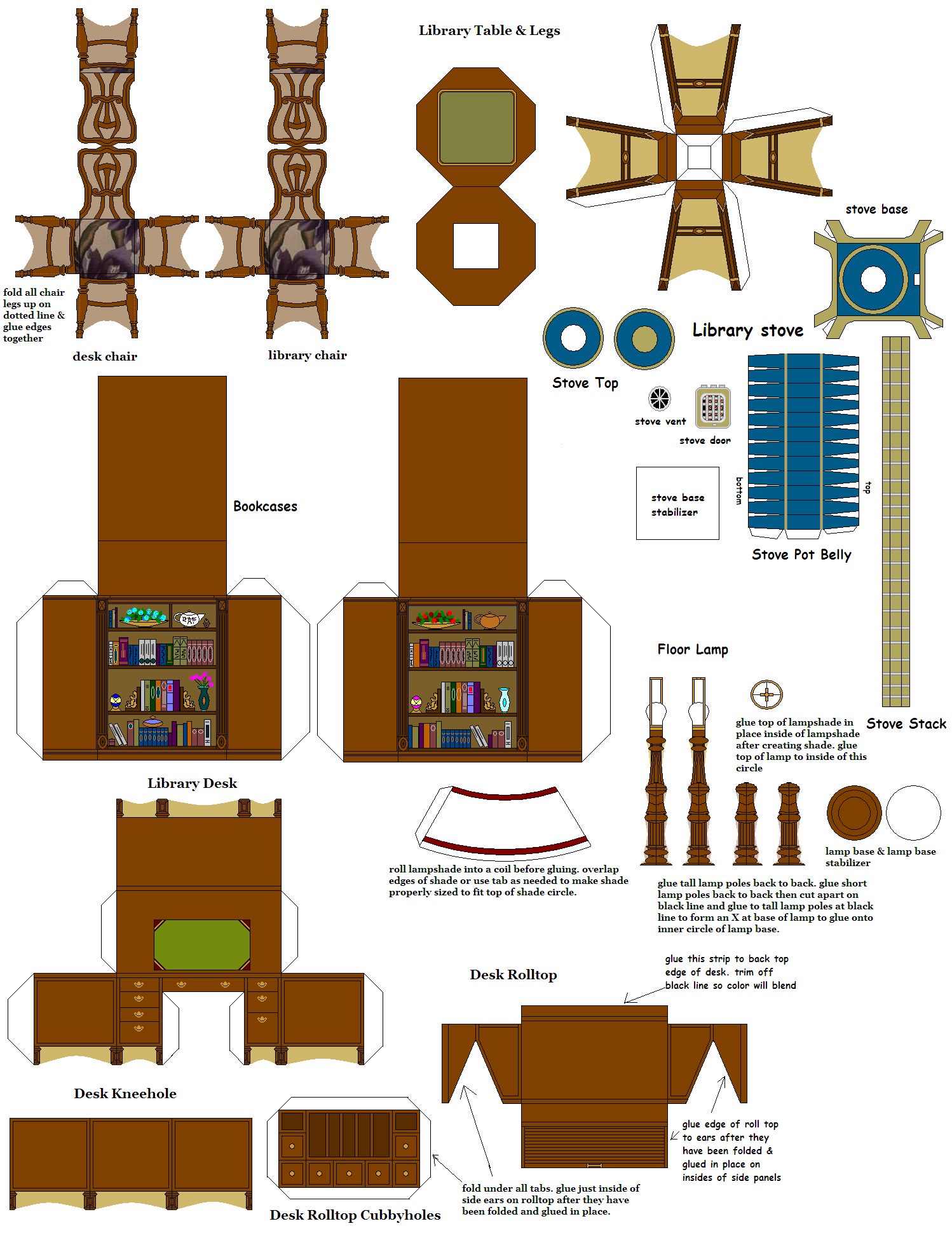 Library png 1498 1939 Paper Models Doll House Paper Furniture