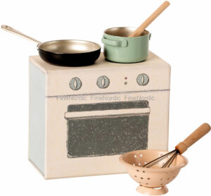 Maileg Miniature Cooking Set For Dollhouse