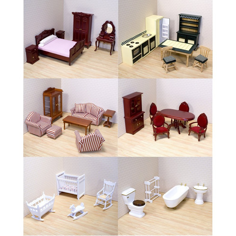 Melissa Doug Classic Victorian Wooden And Upholstered Dollhouse 