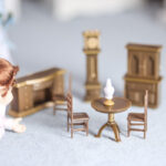 Micro Miniature Furniture Set Dining Room Miniatures Dollhouse
