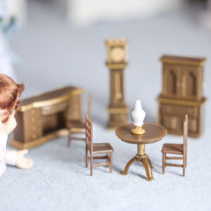 Micro Miniature Furniture Set Dining Room Miniatures Dollhouse