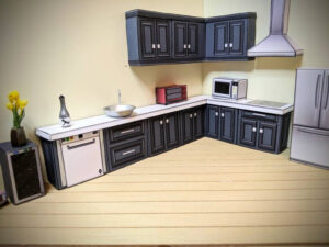 Mini Cabinets Half Inch Scale Dollhouse Furniture Paper Etsy