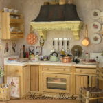 Miniature Dollhouse Kitchen RoomBox Old Style Fully