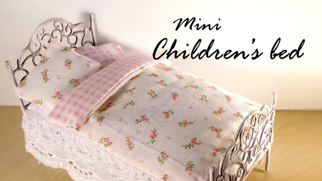 Miniature Furniture Cute Bed Tutorial Dolls Dollhouse YouTube