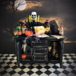 Miniature Halloween Furniture Dollhouse Cupboard Haunted Dollhouse