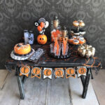 Miniature Halloween Party Table Haunted Dollhouse Accessories