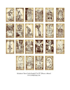 Miniature Halloween Printables Miniature Dollhouse Tarot Card Digital