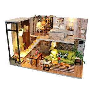 Miniature Modern Style House Model Dollhouse DIY Wooden Dolls House