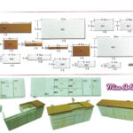 Miss Artie Craftie Miniature Dollhouse Kitchen Cabinets Template And