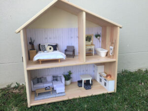 Modern Dollhouse IKEA Flisat 1 12 Scale Monochrome Scandi Interior