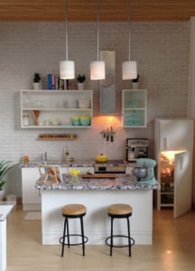 Modern Kitchen 1 12 Scale Dollhouse Miniature Light And With Clean
