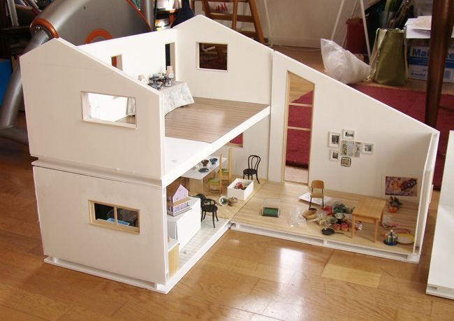 Modular Dollhouse Made From Foam Board Doll House Plans Doll House 
